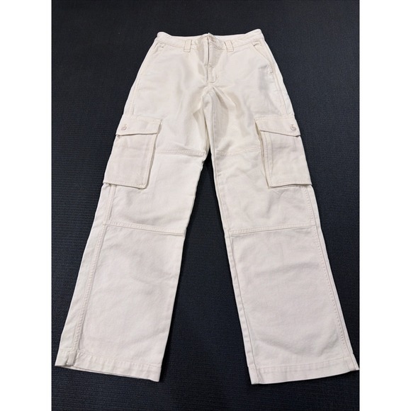 Aritzia Pants - Aritzia Tna Greenwich Pant High-waisted Carpenter Pants Cotton Cream Size‎ 6